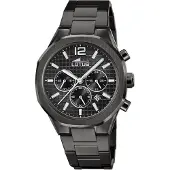 Lotus Herren Uhr Classic Elegant Edelstahl Armbanduhr schwarz UL18849/1