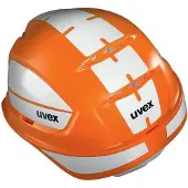 Uvex pheos IES Schutzhelm mit Reflexset L - mit Lüftung - mit Drehradsystem - langer Schirm orange 55 cm - 61 cm - 9772246 - orange