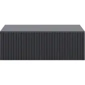 Selsey Nachttisch Veldio Hängend mit Rillenfront Schwarz 50 cm