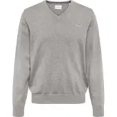 Gant Pullover Cotton V-Neck Herren Dark Grey Melange-XL