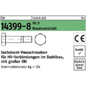 Peiner Sechskantpassschraube EN 14399-8 M 16 x 90 10.9 feuerverzinkt
