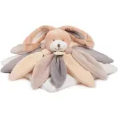 Doudou et Compagnie Schmusetuch Hase Blüte, taupe 28cm