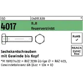 Bufab Sechskantschraube ISO 4017 VG M 24 x 70 8.8 feuerverzinkt