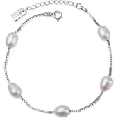 Ailoria Armband "Armband Silber/weiße Perle MATSU", weiß, Armbänder, Kinder, Perlen, Armband
