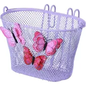 Basil Jasmin Butterfly, Vorderseite, Fahrradkorb, Stahl, Lila, 5 kg, 280 mm