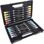 Bahco Set Mit 24 Präzisionsschraubendrehern Für Schlitz-phillips-pozidriv-torx-und Sechskantschrauben