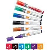 Nobo Liquid Ink Boardmarker sort (6), Mehrfarben