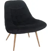 SalesFever Relaxsessel "Toulon - Komfortabler Loungesessel", braun (schwarz, holzfarben), B:76cm H:85cm T:85,6cm, Sessel, Relaxsessel, mit XXL-Steppung, mit schwarzen oder naturfarbenen Beinen