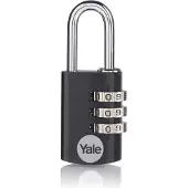 Yale YE3CB/20/121/2/BK Vorhängeschloss 20 mm Schwarz Zahlenschloss