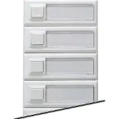 Grothe Klingeltaster Aufputz ETA 2132A | LED beleuchtet | 1-fach | Namensschild | Kunststoff | 32x90x18mm | weiß 51015