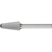 PFERD Hartmetall-Frässtift mit 6 mm Schaft, Rundkegelform KEL, Zahnung 3 PLUS