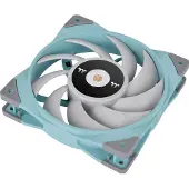 Thermaltake Toughfan 12 Turquoise High Static Pressure Radiator Fan, Ventilator, 12 cm, 500 RPM, 2000 RPM, 58,35 cfm, Blau