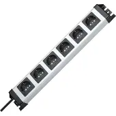 Kopp POWERversal, IP20, Schwarz, Grau, 6 AC-Ausgänge, 3600 W, 16 A, 250 V