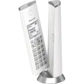 Panasonic KX-TGK220, DECT-Telefon, Kabelloses Mobilteil, Freisprecheinrichtung, 120 Eintragungen, Anrufer-Identifikation, Weiß