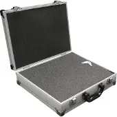 Peaktech Transportkoffer P 7255, abschließbar, aus Aluminium, mit Schaumstoff, wasserabweisend, 29,5 x 7 x 19,5cm