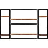 SIT Möbel PANAMA Wandregal-Set Altmetall/Mangoholz