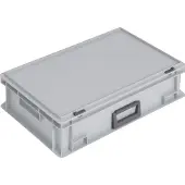 Lockweiler Kunststoffkoffer 33l Polypropylen mit 1Griff L600xB400xH163mm grau stapelbar - PC33-139233110118