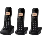 Panasonic KX-TGB613, DECT-Telefon, Kabelloses Mobilteil, 50 Eintragungen, Anrufer-Identifikation, Schwarz