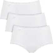 Sloggi Midislip "24/7 Cotton Lace" mit zarter Spitze, Baumwollmischung. blickdicht, hüftiger Schnitt