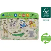Vtech Baby Interaktives Holz-Tierpuzzle, 1,5 Jahr(e), Batterien erforderlich, AAA, Kunststoff, Holz, Mehrfarbig
