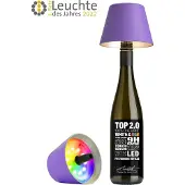 Sompex LED Akku Flaschenleuchte RGBW Top 2.0 in Flieder 1,3W 103lm IP44
