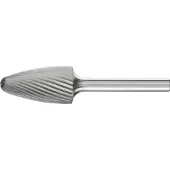 PFERD Hartmetall-Frässtift mit 6-mm-Schaft, Rundbogenform RBF (Baumform), Zahnung 3