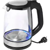 Exquisit WK 3501 swg | 2 Liter Wasserkocher | Abschaltautomatik | Wasserstandsanzeige | schwarz