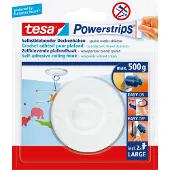 TESA Powerstrips, Indoor, Universalhaken, Weiß, Kunststoff, Klebestreifen, 0,5 kg