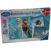 Disney Frozen 3 x 49 Teile Kinder Puzzle Disney Frozen Abenteuer Winterland 09264