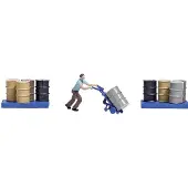 Busch H0 ActionSet Fasswagen