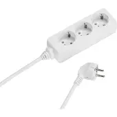 Vivanco ViVancoE3 W15, 3 AC-Ausgänge, Typ F, 230 V, Weiß, 1,4 m, 1 Stück(e)