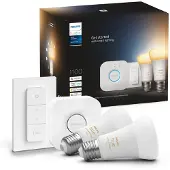 Philips Hue – 2 x E27 Smarte Lampen – 8W – White Ambiance – Dimmbare LED mit Schalter