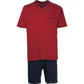 Götzburg Shorty "Manhattan" 2 tlg. Kurzarm, V-Ausschnitt, kurze Hose, Baumwolle, weich