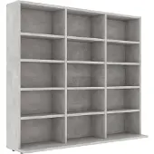 vidaXL CD-Regal Betongrau 100x23x89,5 cm Holzwerkstoff