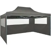 vidaXL Faltzelt mit 3 Wänden 431x291x315 cm Anthrazit