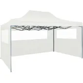 vidaXL Partyzelt Faltbar mit 3 Seitenteilen 291x413x315 cm Weiß