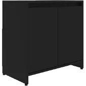 vidaXL Badezimmerschrank Schwarz 60x33x61 cm Holzwerkstoff
