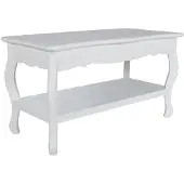 vidaXL Couchtisch mit Ablage MDF Weiß