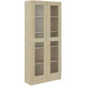 vidaXL - Vitrine - 82.5x30.5x185.5 - cm - handgefertigt - Holz - Sonoma - eichenfarbig