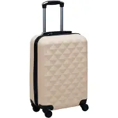 vidaXL Hartschalen-Trolley Golden ABS