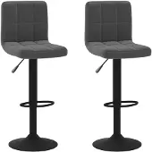 vidaXL Barhocker 2 Stk. Schwarz Samt