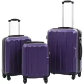 vidaXL Hartschalen-Trolley-Set 3 Stk. Lila ABS