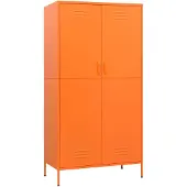vidaXL Kleiderschrank Orange 90x50x180 cm Stahl