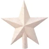 Décoris Weihnachtsbaum Sternspitze cremig unzerbrechlich 20 cm