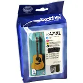 Brother LC421XLVALDR, Schwarz, Cyan, Magenta, Gelb, 4 Stück(e), 500 Seiten, 500 Seiten, Multipack