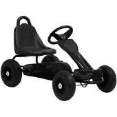 vidaXL Pedal Go-Kart mit Luftreifen Schwarz