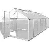 vidaXL Gewächshaus Verstärkt Aluminium 10,53 m²