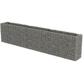 vidaXL Gabionen-hochbeet Aus Verzinktem Stahl 450x50x100 Cm