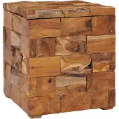 vidaXL Hocker mit Stauraum Massivholz Teak