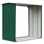 vidaXL Brennholzlager Verzinkter Stahl 172x91x154 cm Grün
